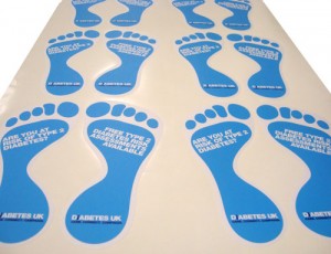 Floor stickers example